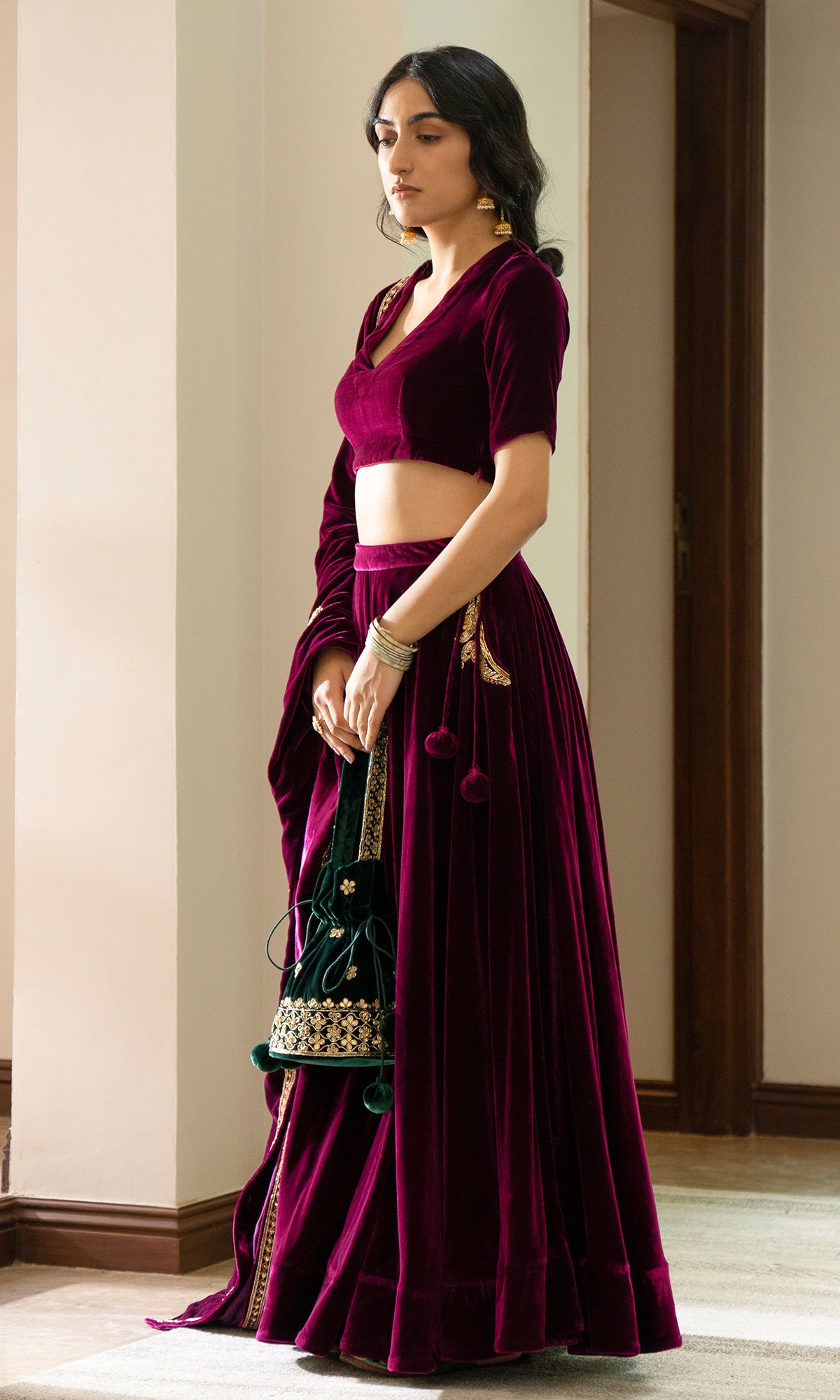 Party Wear Velvet Lehenga Choli – Anant Tex Exports Private Limited
